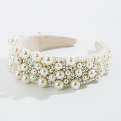 New Heavy Industry Pearl Hair Ornament Women's Wide brim Korean version Net Red Washing Head Band Hair Ornament