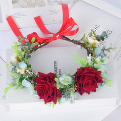 Simulated flower headdress tourist vacation princess flower fairy performance dance hair accessory female