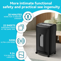 PAPER SHREDDER CROSS CUT LARGE CAPACITY HIGH SECURITY