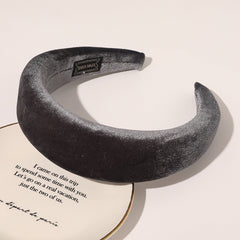 Wide edge velvet sponge hair clip for women's head clip high skull top hair clip