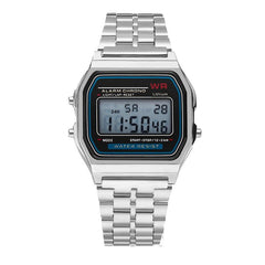 Sports children's electronic steel strip night light alarm clock steel strip watch multi-color electronic watch
