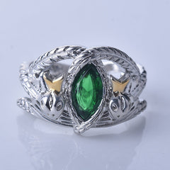 Plated with s925 Silver Mighty Ring, Aragon Ring, Barakh Ring, European and American Ins Two tone Ring