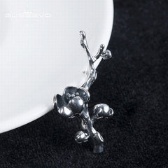 GLSEEVO Vintage Magnolia Brooches For Women Gift 925 Sterling Silver Luxury Brooch Broche Plata De Ley 925 Fine Jewellery