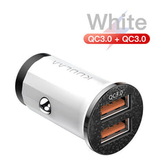 KUULAA Quick Charge 4.0 48W QC PD 3.0 Car Charger for Samsung S10 9 Fast Car Charging for Xiaomi iPhone Mobile Phone USB Charger