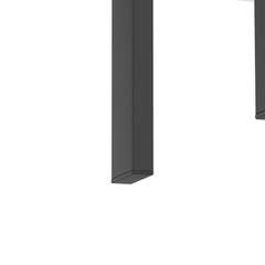 1-Piece Modern Tempered Glass Tea Table Coffee Table End Table, Square Table for Living Room, Black