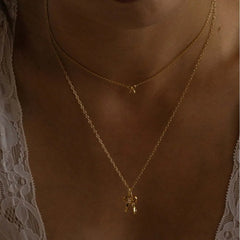18K Gold-Plated Bow Necklace