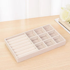 Plush jewelry storage box jewelry box rings earrings bracelets necklaces storage display shelf