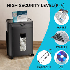 Paper Shredder Cross Cut 15 Sheets Heavy Duty Low Noise Large Capacity Paper Cutter