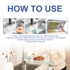 Kitchen Cleaning Effervescent Tablet Cooktop Tile Bathroom Kitchen Heavy Oil Dirt Stain Cleaning Effervescent Tablet