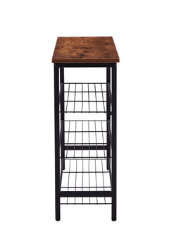 DN 4-Tier Metal Shoe Rack, Modern Multifunctional Shoe Storage Shelf with MDF Top Board, 1 pc per carton