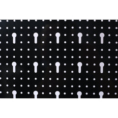 4-foot metal garage nail board tool rack with 3 nail board wall mounted tools for storing nail boards, black