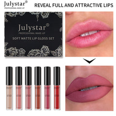 Velvet Matte Lip Glaze Suit Waterproof Non Stick Cup Color Fast Lipstick Lip Color