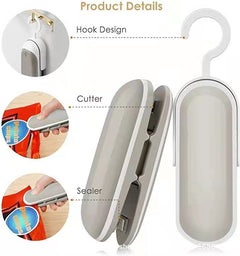 1-piece mini bag sealing machine,bag sealing machine, portable handheld bag sealing machine for chip bags, plastic bags, food storag