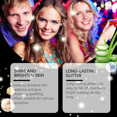 Stage Makeup Glitter Spray, Dance Party Festive Atmosphere Carnival Hair Body Highlight Glitter Spray