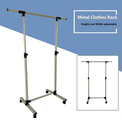 Short hanger, used for hanging heavy-duty rolling hangers with bottom racks and wheels for clothes