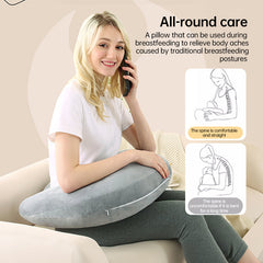 Reading pillow, crocheted arm-support for adults, portable, skin-friendly, TV & breastfeeding.