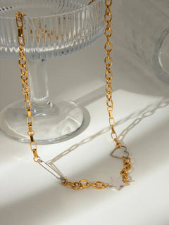 Stainless Steel Star Heart Necklace
