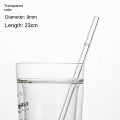 Eco-Friendly High Borosilicate Glass Straw Durable Heat-Resistant Starbucks Kids Straw 27cm Customized