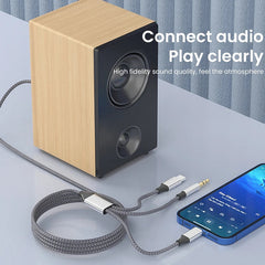 UX audio cable suitable for Apple Type-C three in one audio cable, computer audio two in one connection cable