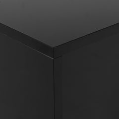 ON-TRANS 47.2 inch x 31.4 inch multifunctional rectangular sofa table with 2 drawers and gold wood grain leg center table, black