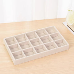 Plush jewelry storage box jewelry box rings earrings bracelets necklaces storage display shelf
