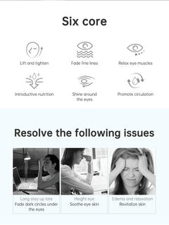 Led Red Light Therapy Device Anti-aging Micro-current Ems Eye Massager 3d Eye Vibration For Eye Wrinkle Dark Circle Remova