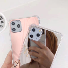 Gasbag Drop Proof Mirror Case for iphone XR XS MAX 13 14 Plus  Airbag Soft TPU Phone Cover