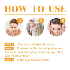Brightening Facial Cleanser, Deep Clean Facial Skin Fade Acne Mark Acne Mark Moisturizing Whitening Beauty
