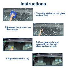 Glass Hard Spot Remover Car Glass, Glass Cleaning Decontamination Scratch Repair Polishing Cream