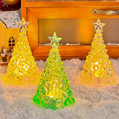Christmas Star Tree Night Light LED Room Decoration Iceberg Atmosphere Light Children's Christmas Gift Desktop Ornament