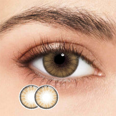 1Pair FDA Certificate Eyes Beautiful Pupil Colorful Girl Cosplay Contact Lenses  Purely brown