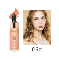 QIBEST Blush Milk Nude Makeup Moisturizing Brighten Skin Tone Natural Repairing Temperament Blush Powder Rouge Liquid Blush