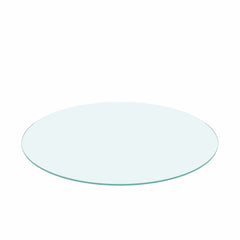 36" Inch Round Tempered Glass Table Top Clear Glass 1/4" Inch Thick Flat Polished Edge