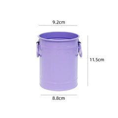 Cylindrical wrought iron pen holder DIY creative desktop storage bucket multifunctional stationery pen holder
