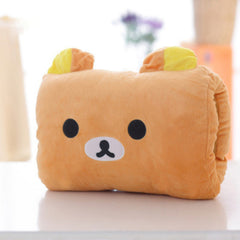 Animated nap pillow, warm hand cover, cylindrical cushion, creative hand warmer, girls' plush toy