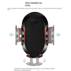 Long Rod Automatic Lock Car Phone Holder Telescopic Suction Cup Mount for Car Air Vent Lazy Live Streaming