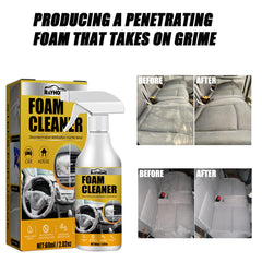 Car Interior Foam Cleaner, Wash Free Decontamination Seat Ceiling Instrument Panel Foam Cleaner