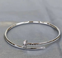 Precision Thick Plating Head and Tail Diamond Fashion Three-Circle Full Diamond Couple Bracelet