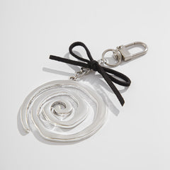Original Design Spiral Pendant Keychain Versatile Alloy Korean Velvet Pendant