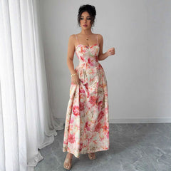 Cross-borderNew Spring and Summer Strapless Shoulder-baring Women's Fashion Fairy Long Elegant Evening Dress