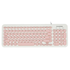 D520 Silent Wired Esports Keyboard USB Ultra Thin 104 Key Business Office Retro Punk Computer Gaming Keyboard