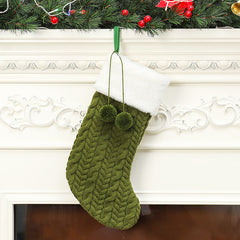Christmas Decorations Knitted Wool Thick White Wool Socks Hotel Home Christmas Socks