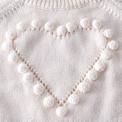 Baby handmade love sweater, knitted sweater, long sleeved jumpsuit, bag, buttocks, sweatshirt, crawling suit