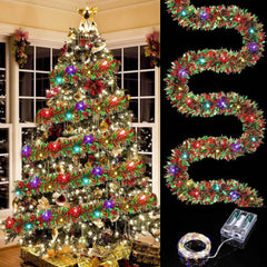 Christmas decoration ribbon, Christmas party atmosphere, venue arrangement, floral and madder hair strips