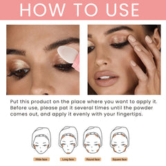 Highlighter Pat Powder, Light Highlighter Natural 3D Contoring Powder