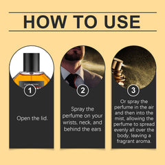 Men's Perfume, Long Lasting Light Fragrance Wood Fragrance Fresh Natural Release Men's Charm Perfume