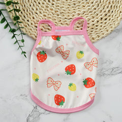 Pet supplies pet clothes cute fruit camisoles tank tops breathable pet sunscreen mosquito and insect repellent products