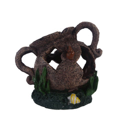Water grass landscaping resin skull reptile toy hidden room aquarium fish tank ornaments