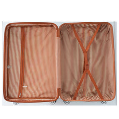Hardshell Luggage Sets 3 Piece double spinner 8 wheels Suitcase with TSA Lock Lightweight 20''24''28'' Lilac + ABS