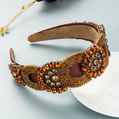 Fashion New Baroque Style Retro Broadside Headband Trendy Street Photography Hair Accessories